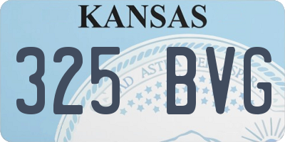 KS license plate 325BVG
