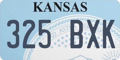 KS license plate 325BXK