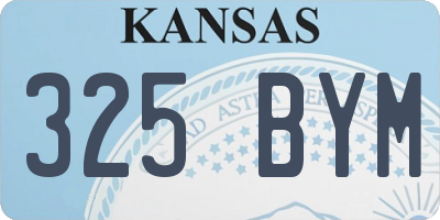 KS license plate 325BYM