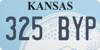 KS license plate 325BYP