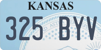 KS license plate 325BYV