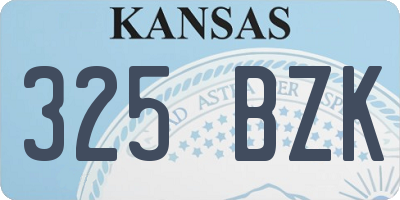 KS license plate 325BZK