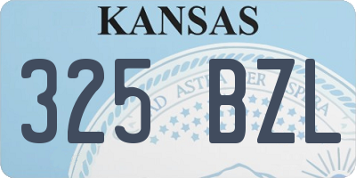 KS license plate 325BZL