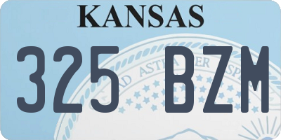 KS license plate 325BZM