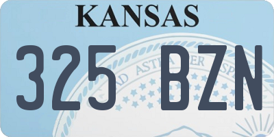 KS license plate 325BZN