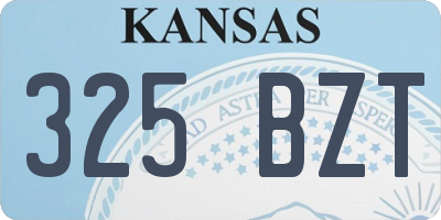KS license plate 325BZT