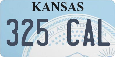 KS license plate 325CAL