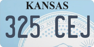 KS license plate 325CEJ