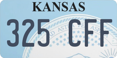 KS license plate 325CFF