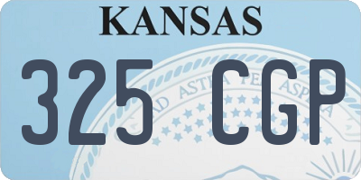 KS license plate 325CGP