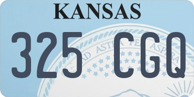 KS license plate 325CGQ