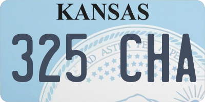KS license plate 325CHA