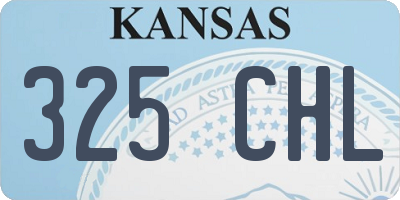 KS license plate 325CHL