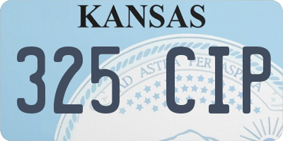 KS license plate 325CIP