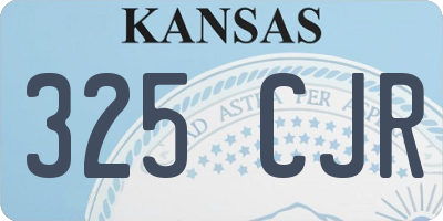 KS license plate 325CJR