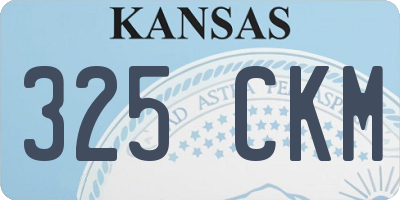 KS license plate 325CKM