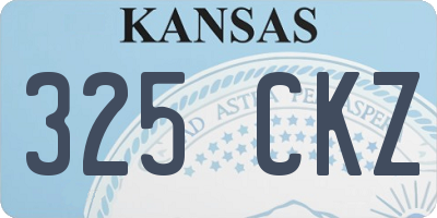 KS license plate 325CKZ