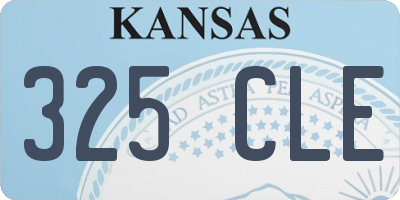 KS license plate 325CLE