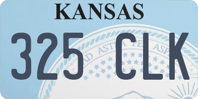 KS license plate 325CLK