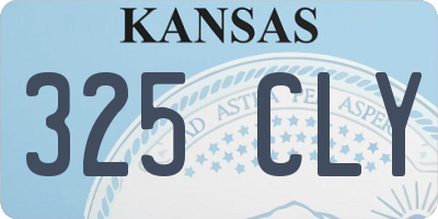 KS license plate 325CLY