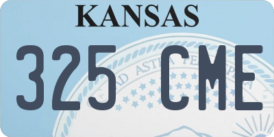 KS license plate 325CME