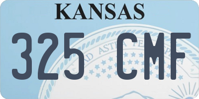 KS license plate 325CMF