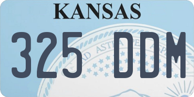 KS license plate 325DDM