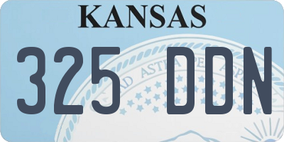 KS license plate 325DDN