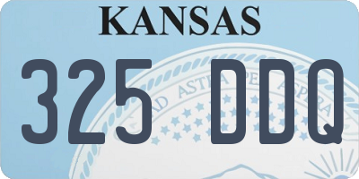 KS license plate 325DDQ