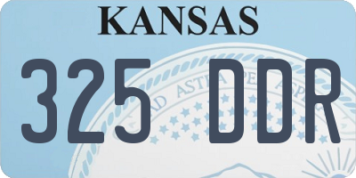 KS license plate 325DDR