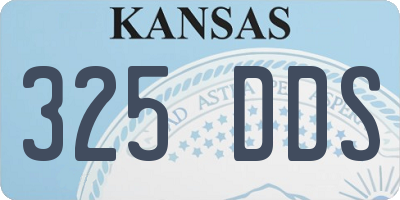 KS license plate 325DDS