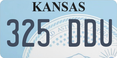 KS license plate 325DDU