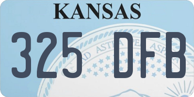 KS license plate 325DFB