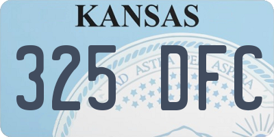 KS license plate 325DFC