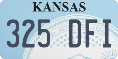 KS license plate 325DFI