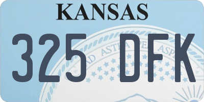 KS license plate 325DFK