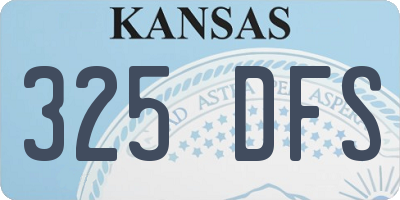 KS license plate 325DFS