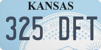 KS license plate 325DFT