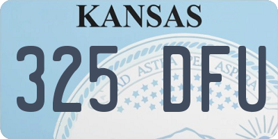 KS license plate 325DFU