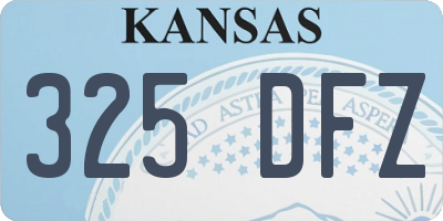 KS license plate 325DFZ
