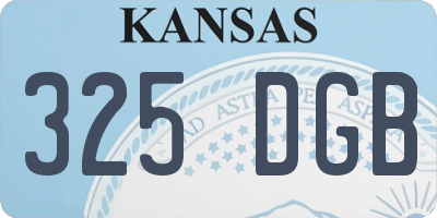 KS license plate 325DGB