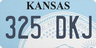 KS license plate 325DKJ