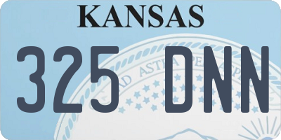 KS license plate 325DNN