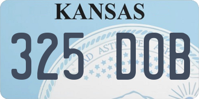 KS license plate 325DOB