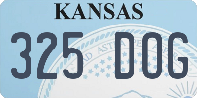 KS license plate 325DOG