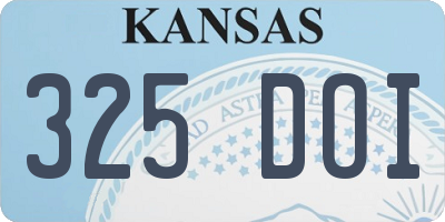 KS license plate 325DOI