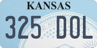 KS license plate 325DOL