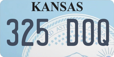 KS license plate 325DOQ