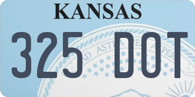 KS license plate 325DOT