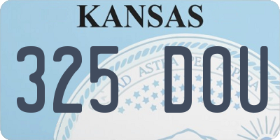 KS license plate 325DOU
